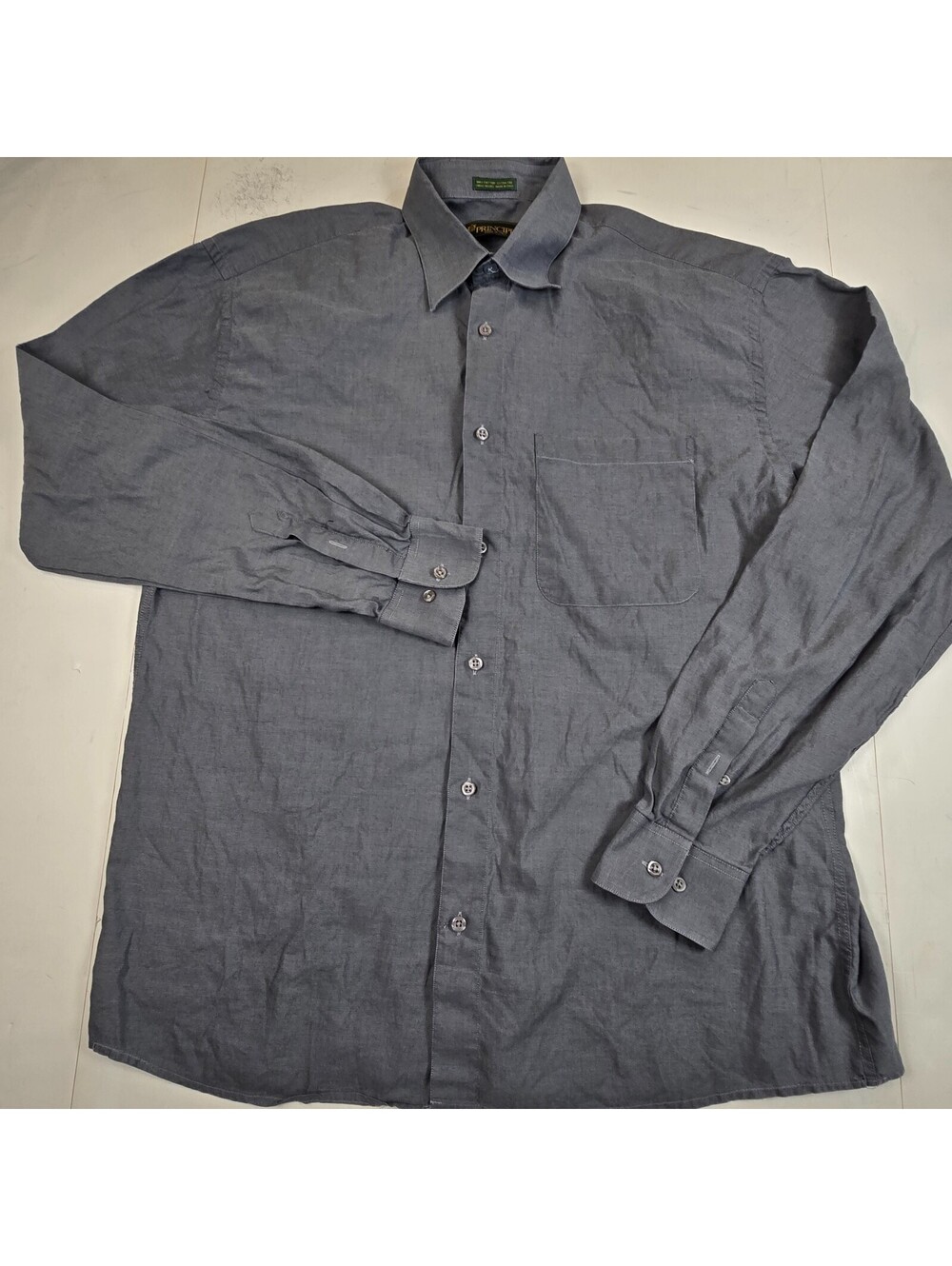 VTG Principe Men’s Dress Shirt Gray 17 36/37 Made in Italy